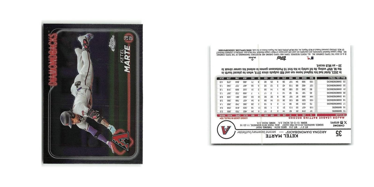 Ketel Marte 2024 Topps Chrome #35 Arizona Diamondbacks Baseball Card NM