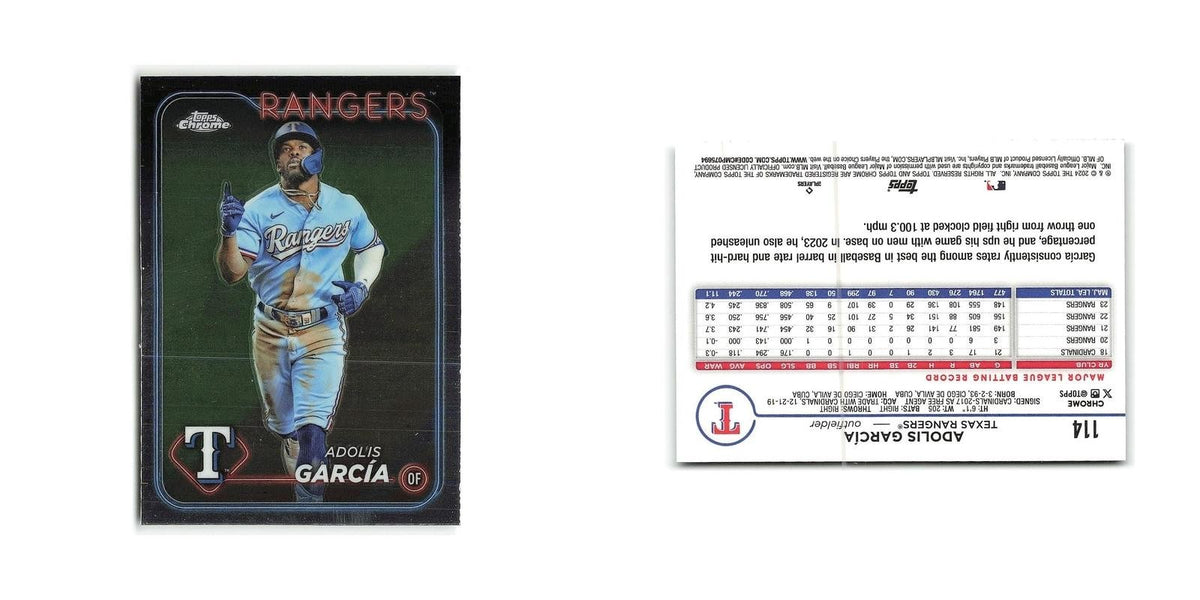 Adolis García 2024 Topps Chrome #114 Texas Rangers Baseball Card NM