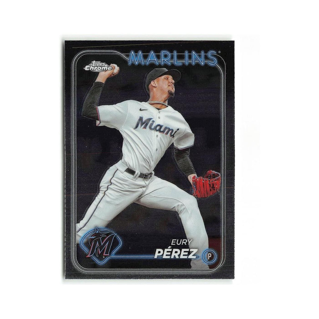 Eury Pérez 2024 Topps Chrome #6 Miami Marlins Baseball Card NM
