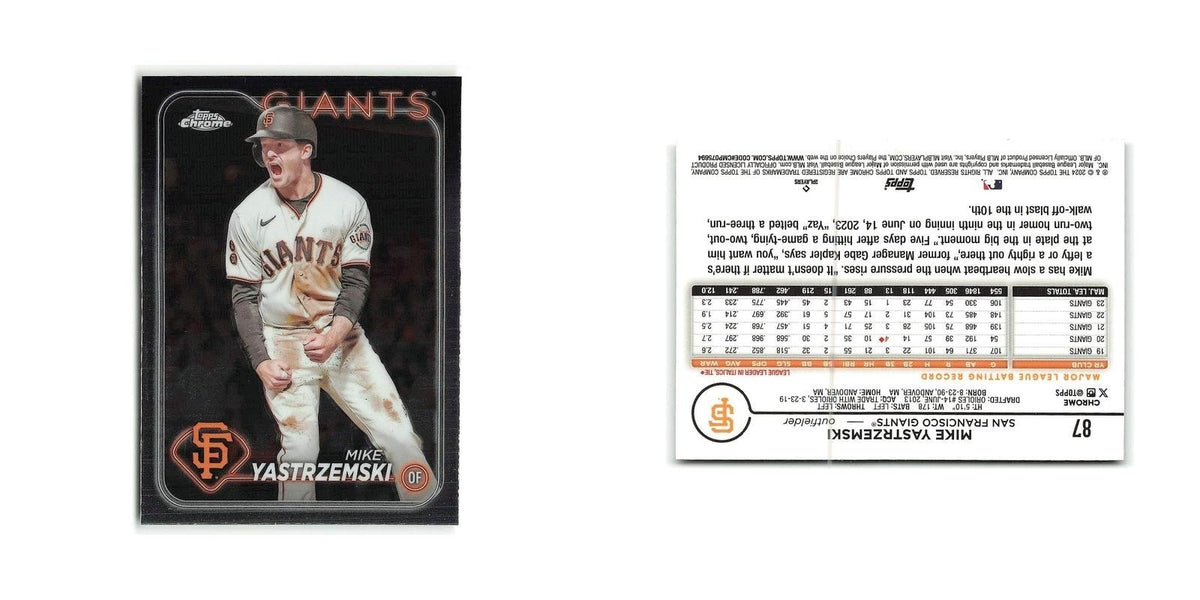 Mike Yastrzemski 2024 Topps Chrome #87 San Francisco Giants Baseball Card NM