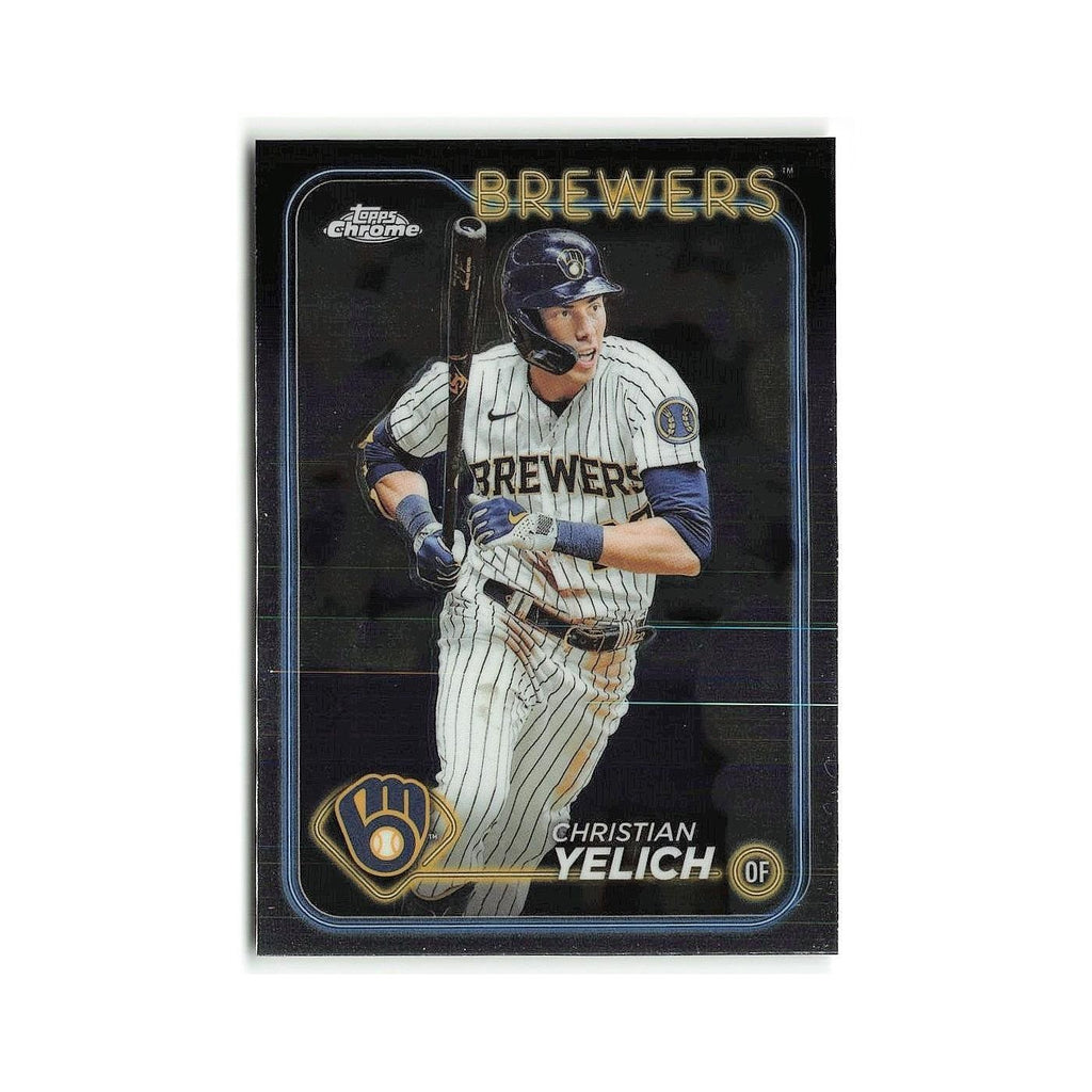 Christian Yelich 2024 Topps Chrome #253 Milwaukee Brewers Baseball Card NM