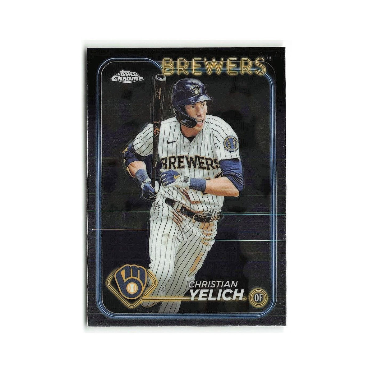 Christian Yelich 2024 Topps Chrome #253 Milwaukee Brewers Baseball Card NM