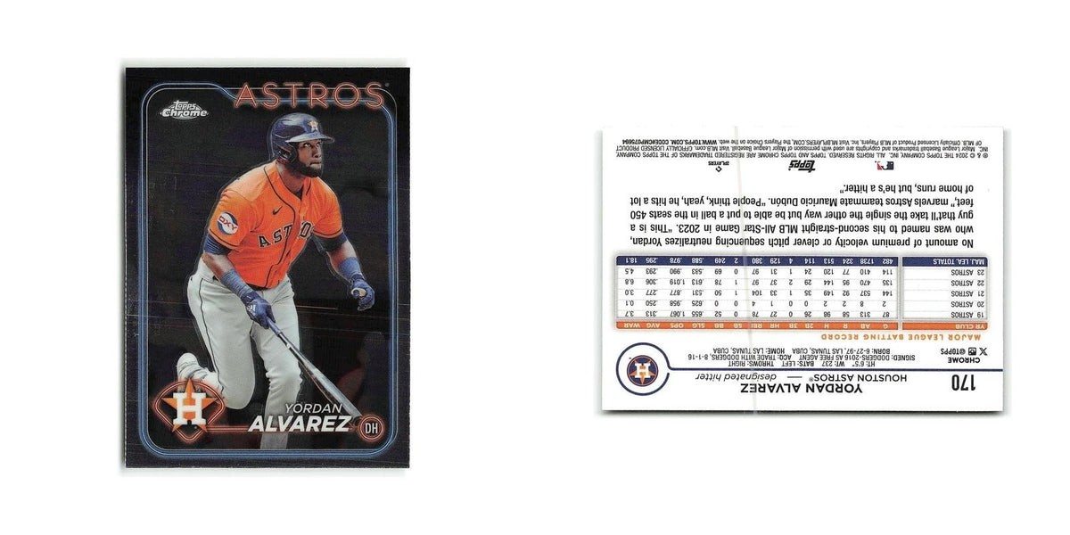 Yordan Alvarez 2024 Topps Chrome #170 Houston Astros Baseball Card NM