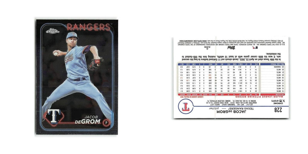 Jacob deGrom 2024 Topps Chrome #228 Texas Rangers Baseball Card NM