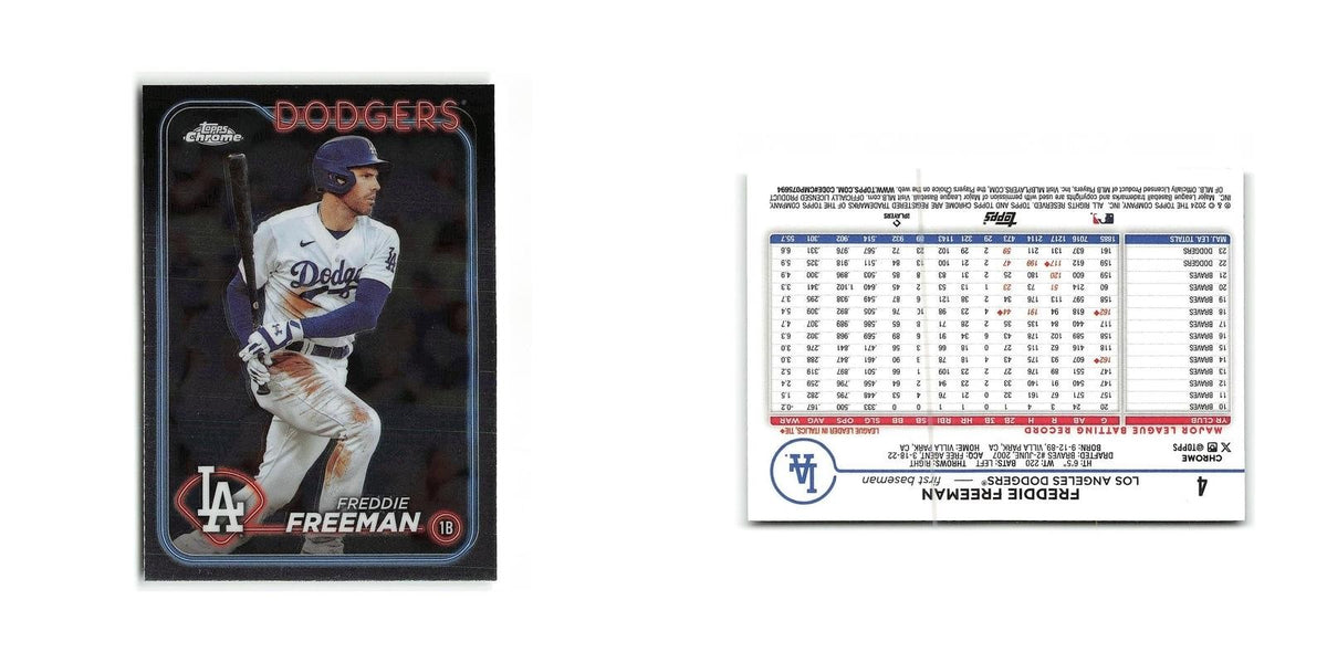 Freddie Freeman 2024 Topps Chrome #4 Los Angeles Dodgers Baseball Card NM