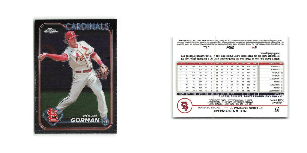 Nolan Gorman 2024 Topps Chrome #97 St. Louis Cardinals Baseball Card NM