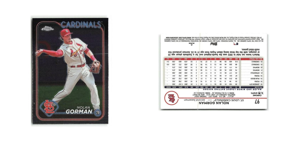 Nolan Gorman 2024 Topps Chrome #97 St. Louis Cardinals Baseball Card NM