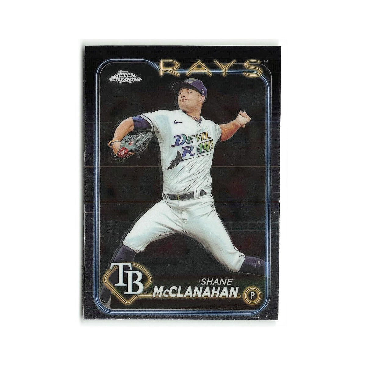 Shane McClanahan 2024 Topps Chrome #135 Tampa Bay Rays Baseball Card NM