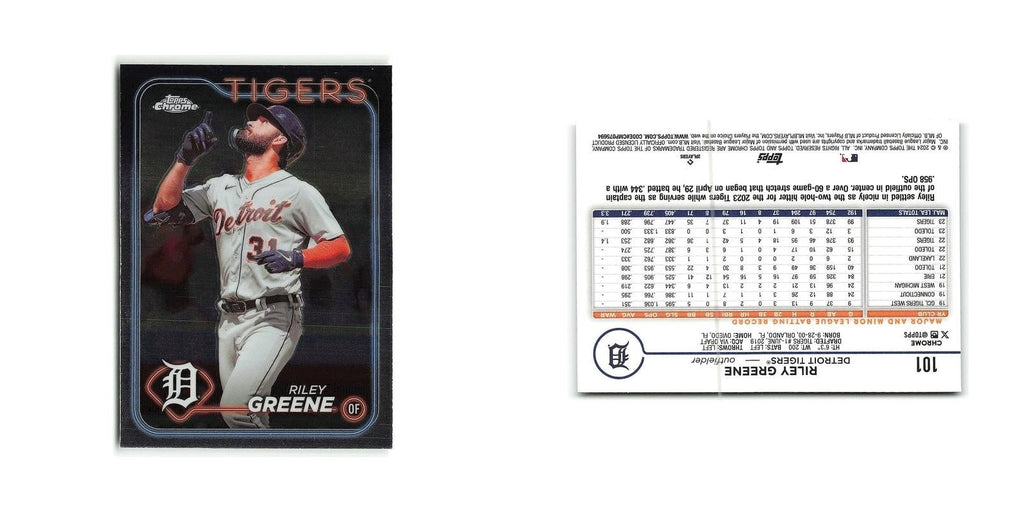 Riley Greene 2024 Topps Chrome #101 Detroit Tigers Baseball Card NM