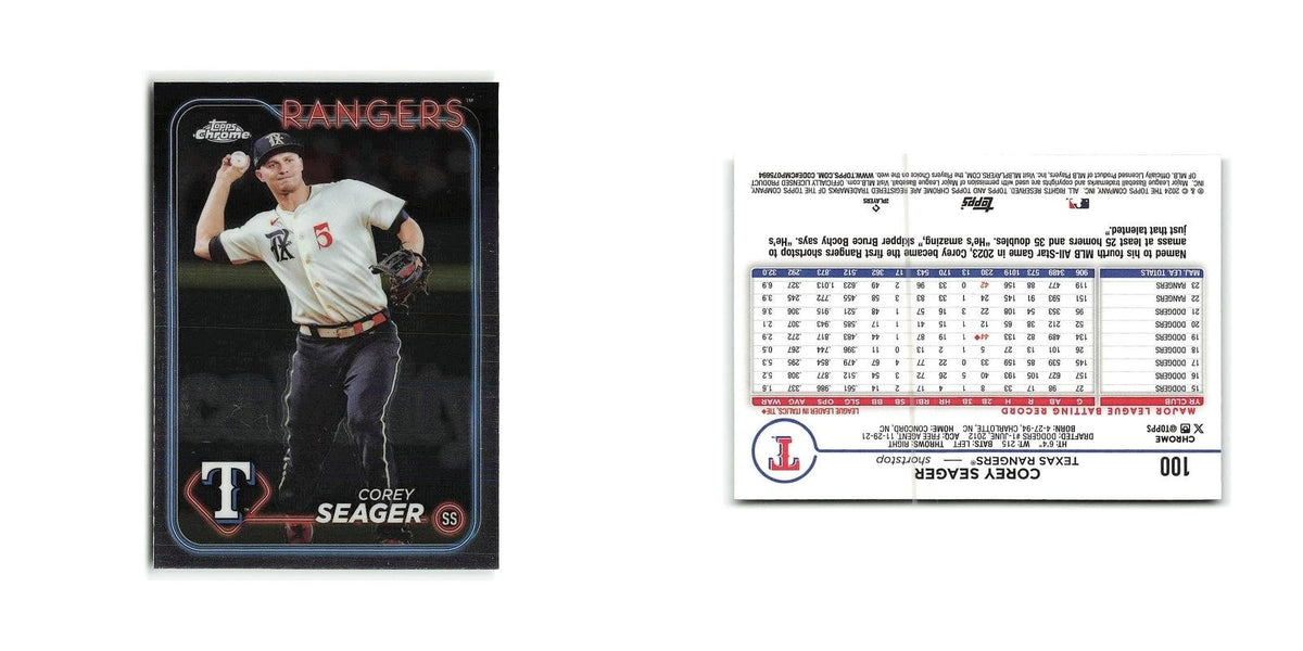 Corey Seager 2024 Topps Chrome #100 Texas Rangers Baseball Card NM