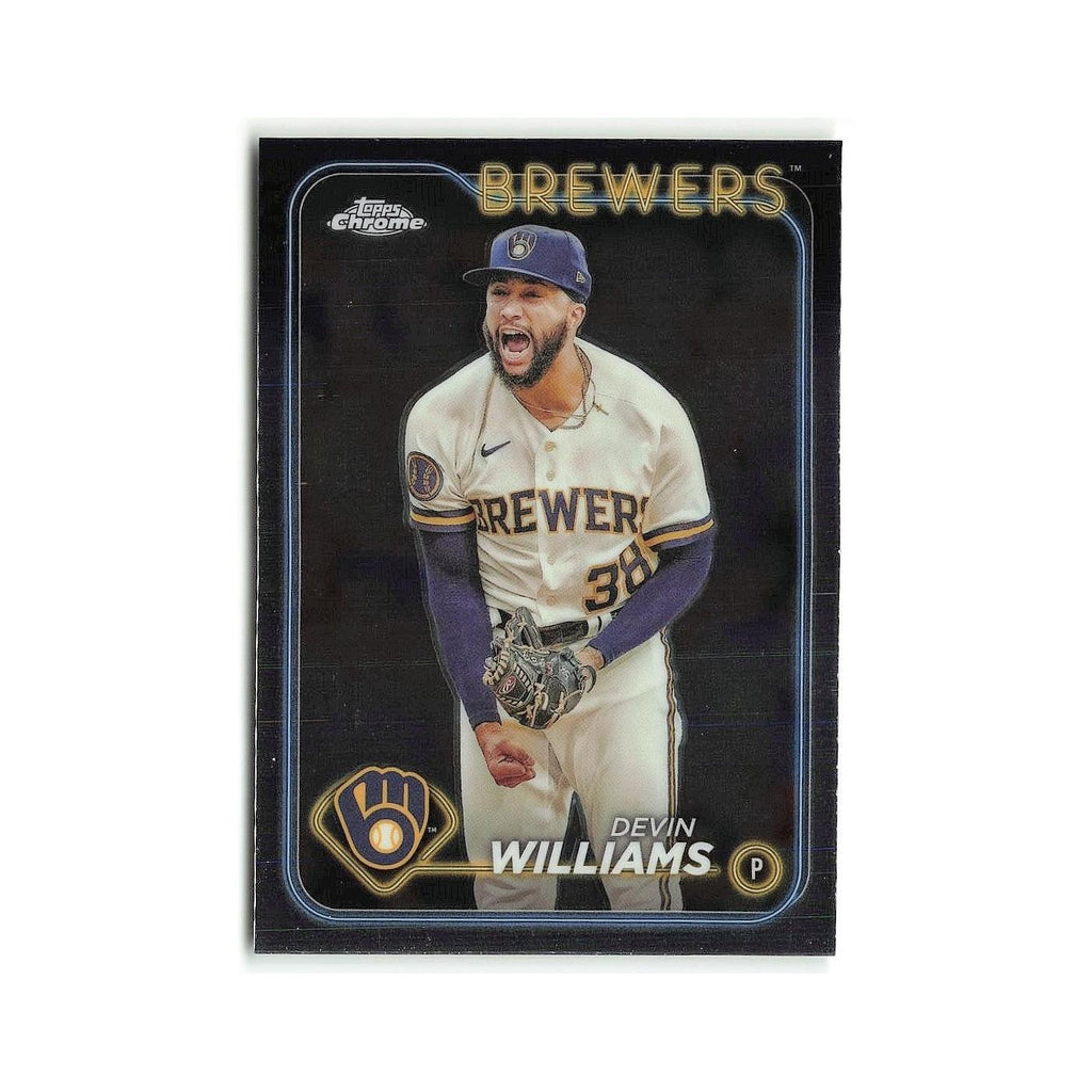 Devin Williams 2024 Topps Chrome #103 Milwaukee Brewers Baseball Card NM