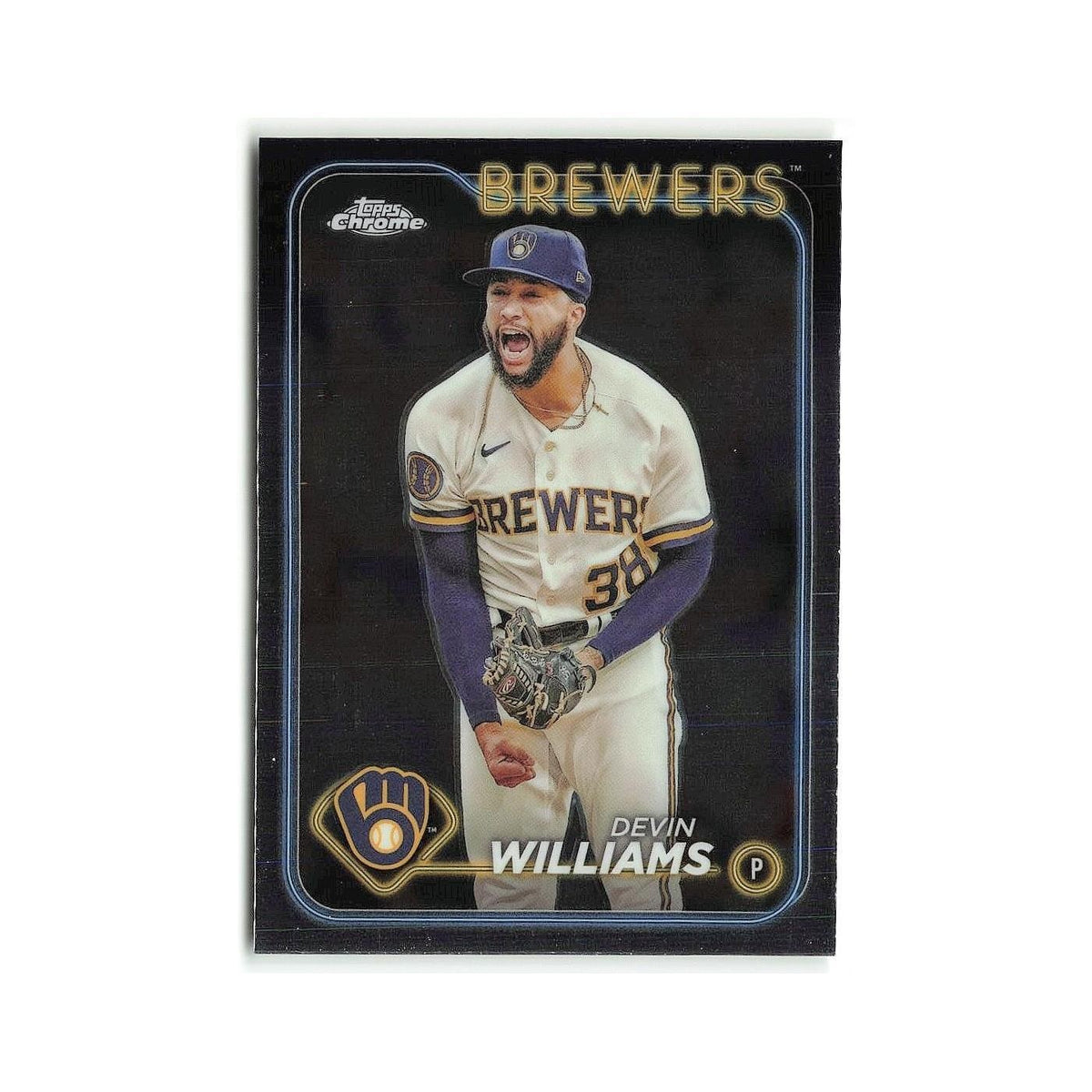 Devin Williams 2024 Topps Chrome #103 Milwaukee Brewers Baseball Card NM
