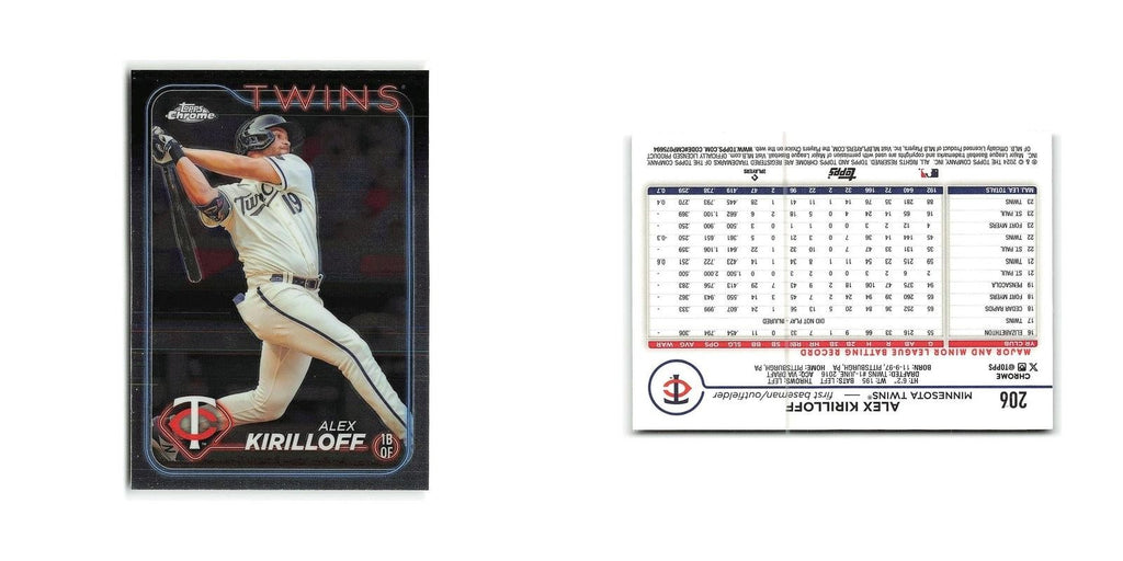 Alex Kirilloff 2024 Topps Chrome #206 Minnesota Twins Baseball Card NM