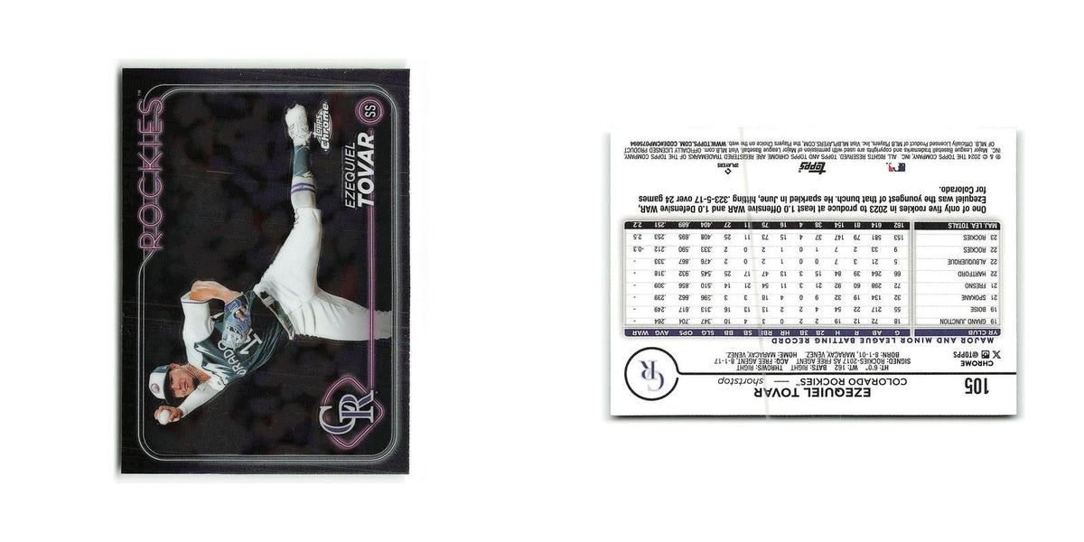 Ezequiel Tovar 2024 Topps Chrome #105 Colorado Rockies Baseball Card NM