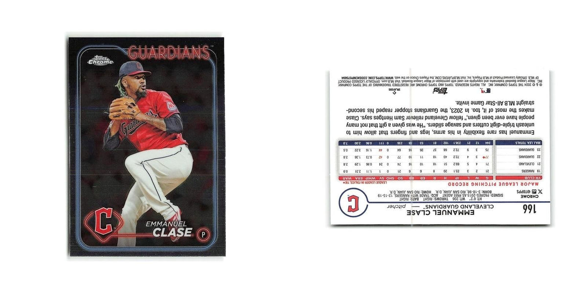 Emmanuel Clase 2024 Topps Chrome #166 Cleveland Guardians Baseball Card NM