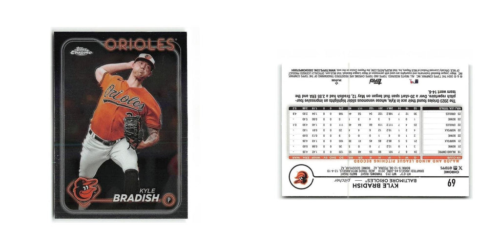 Kyle Bradish 2024 Topps Chrome #69 Baltimore Orioles Baseball Card NM