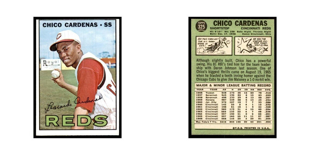 1967 Topps Chico Cardenas Reds #325