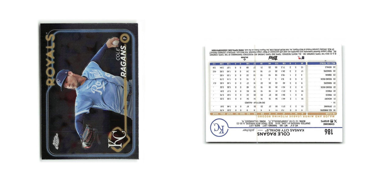 Cole Ragans 2024 Topps Chrome #186 Kansas City Royals Baseball Card NM