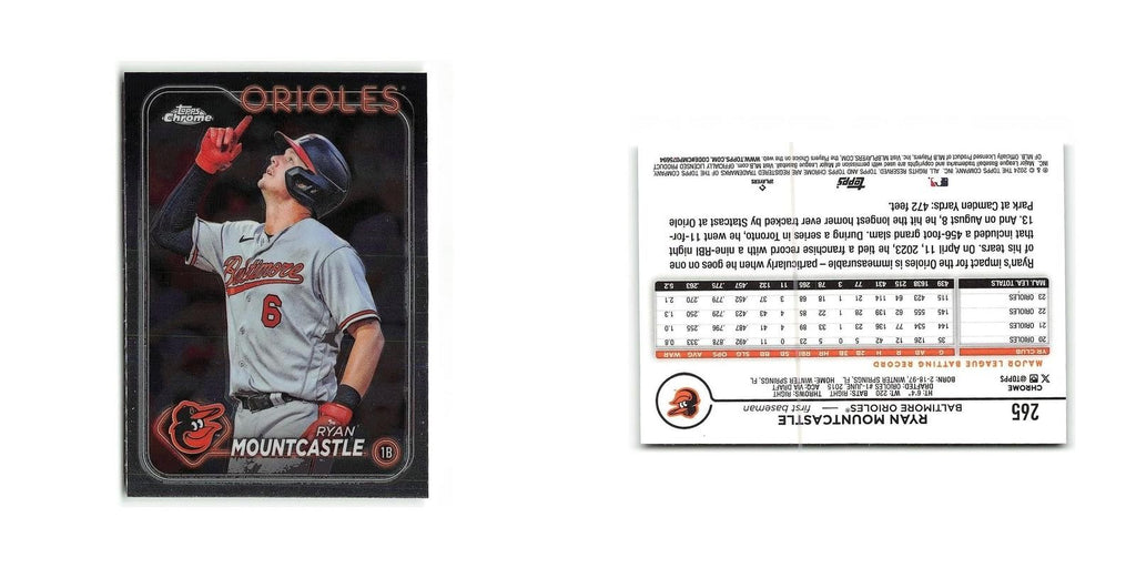 Ryan Mountcastle 2024 Topps Chrome #265 Baltimore Orioles Baseball Card NM