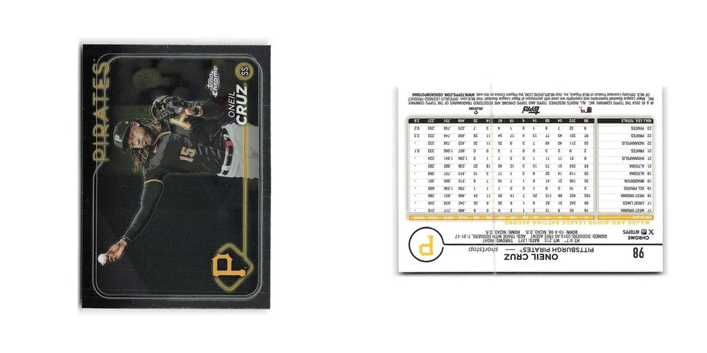 Oneil Cruz 2024 Topps Chrome #98 Pittsburgh Pirates Baseball Card NM