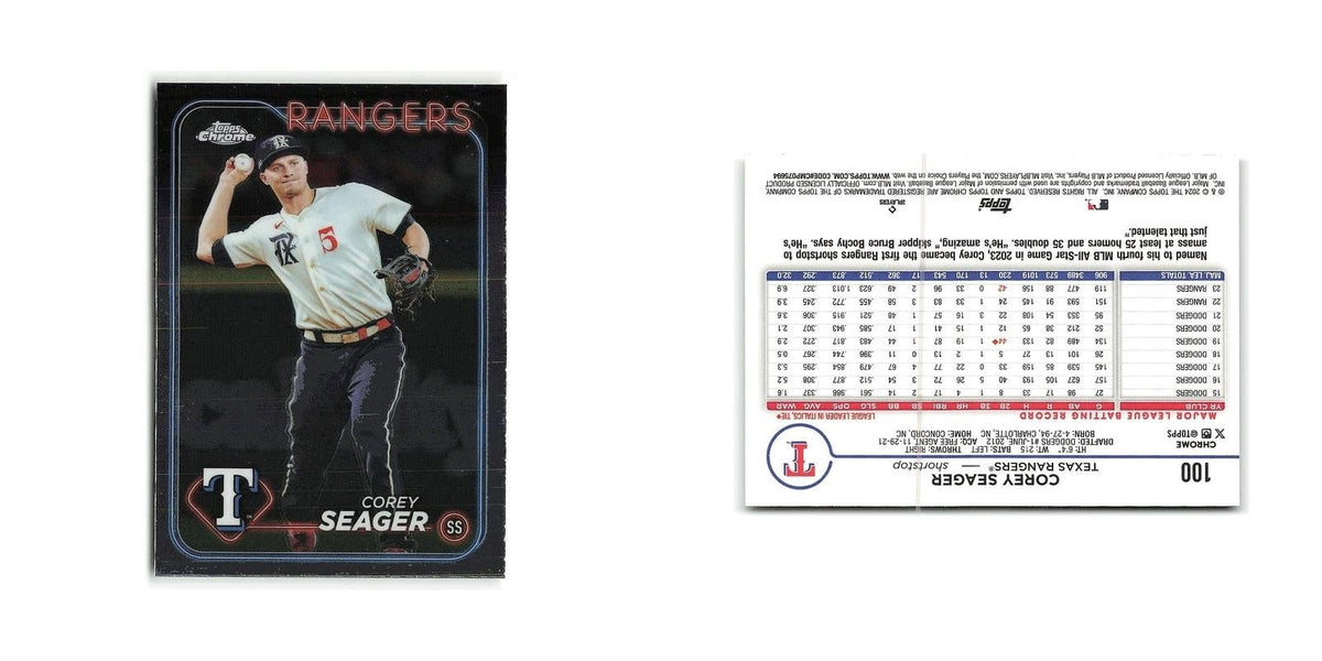 Corey Seager 2024 Topps Chrome #100 Texas Rangers Baseball Card NM