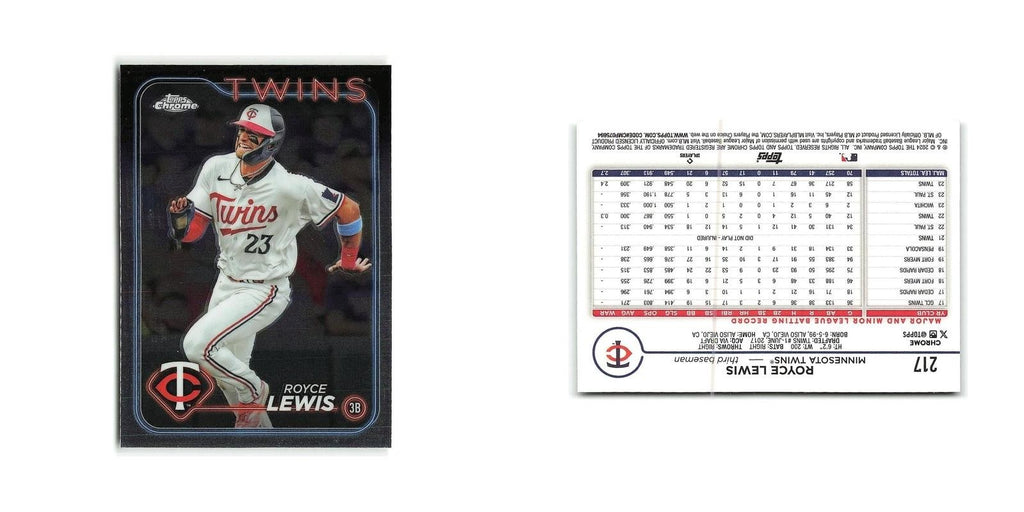 Royce Lewis 2024 Topps Chrome #217 Minnesota Twins Baseball Card NM
