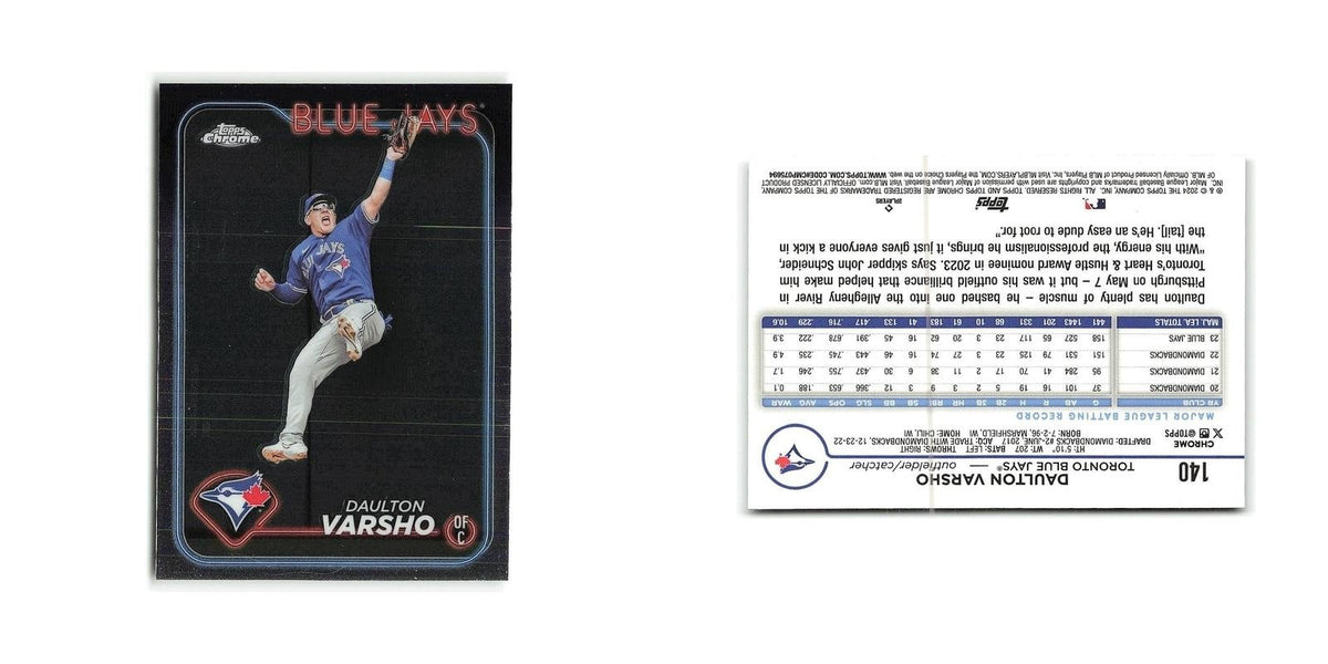 Daulton Varsho 2024 Topps Chrome #140 Toronto Blue Jays Baseball Card NM