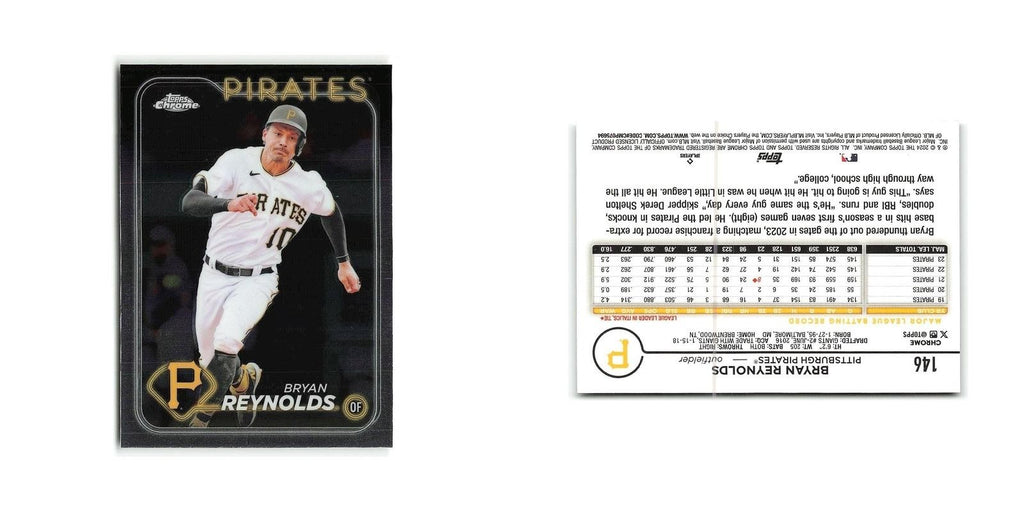 Bryan Reynolds 2024 Topps Chrome #146 Pittsburgh Pirates Baseball Card NM