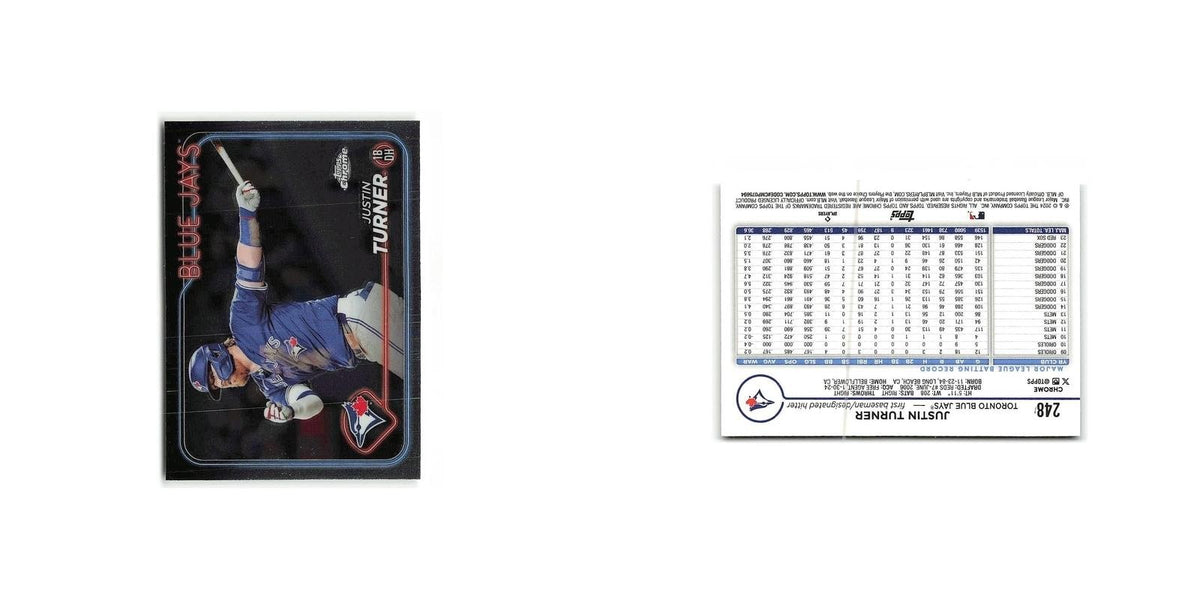 Justin Turner 2024 Topps Chrome #248 Toronto Blue Jays Baseball Card NM