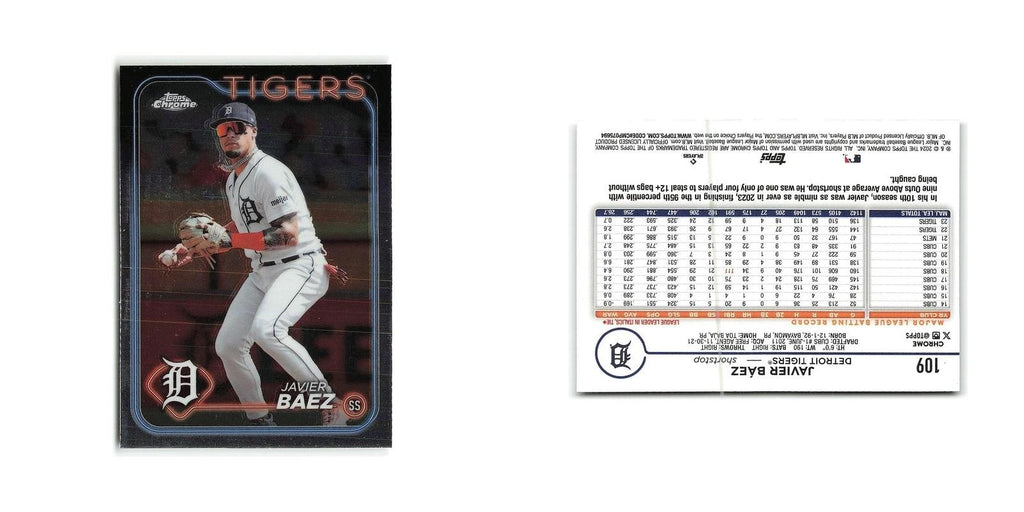 Javier Báez 2024 Topps Chrome #109 Detroit Tigers Baseball Card NM
