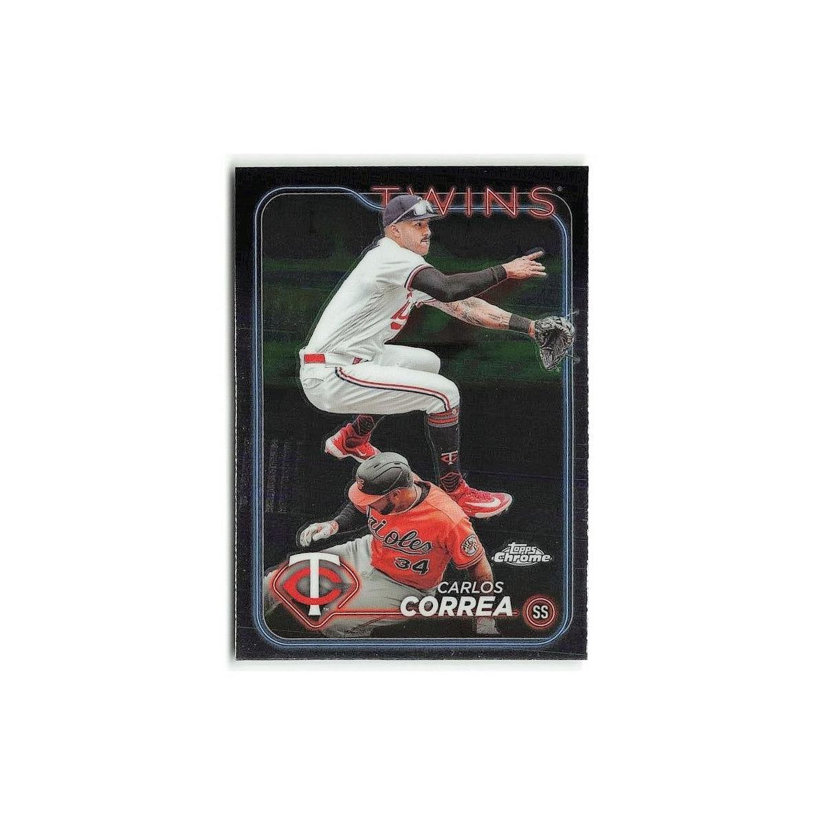 Carlos Correa 2024 Topps Chrome #156 Minnesota Twins Baseball Card NM