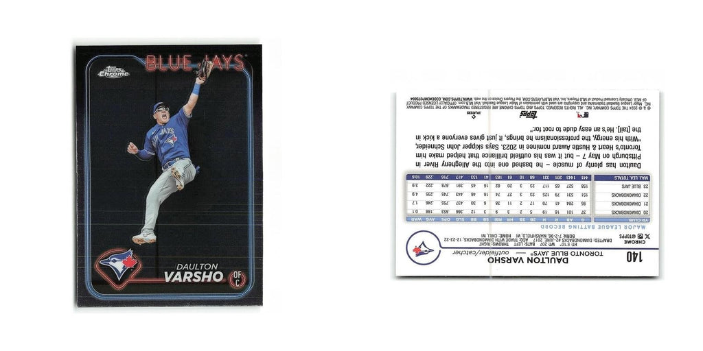 Daulton Varsho 2024 Topps Chrome #140 Toronto Blue Jays Baseball Card NM