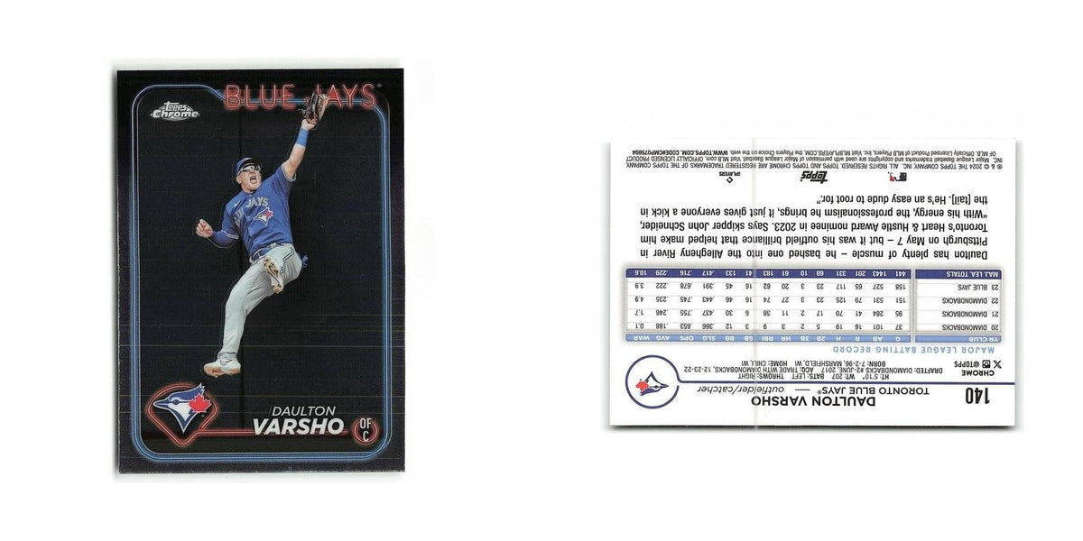 Daulton Varsho 2024 Topps Chrome #140 Toronto Blue Jays Baseball Card NM