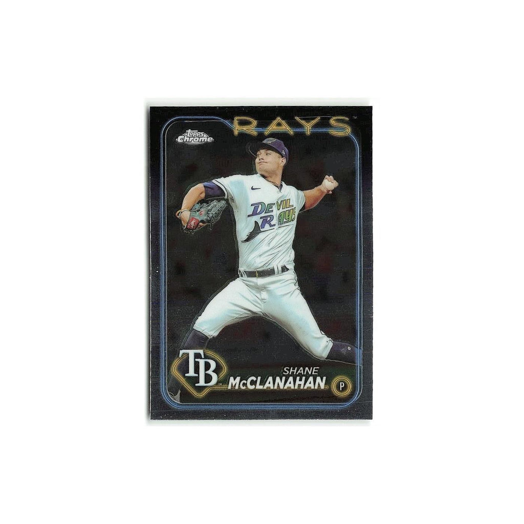 Shane McClanahan 2024 Topps Chrome #135 Tampa Bay Rays Baseball Card NM
