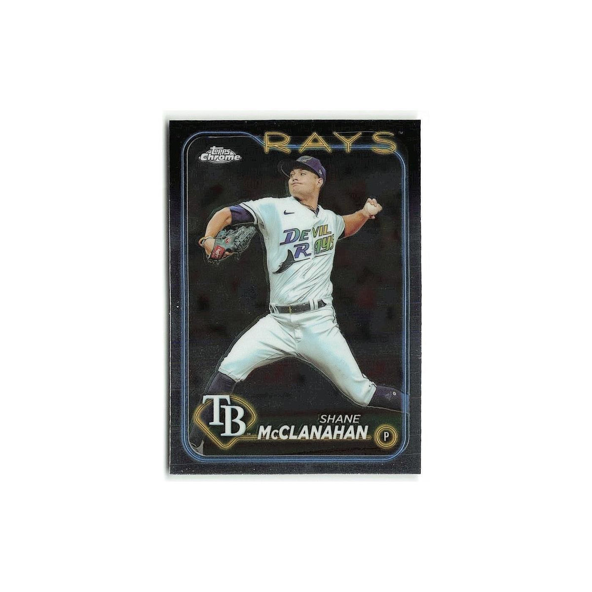 Shane McClanahan 2024 Topps Chrome #135 Tampa Bay Rays Baseball Card NM