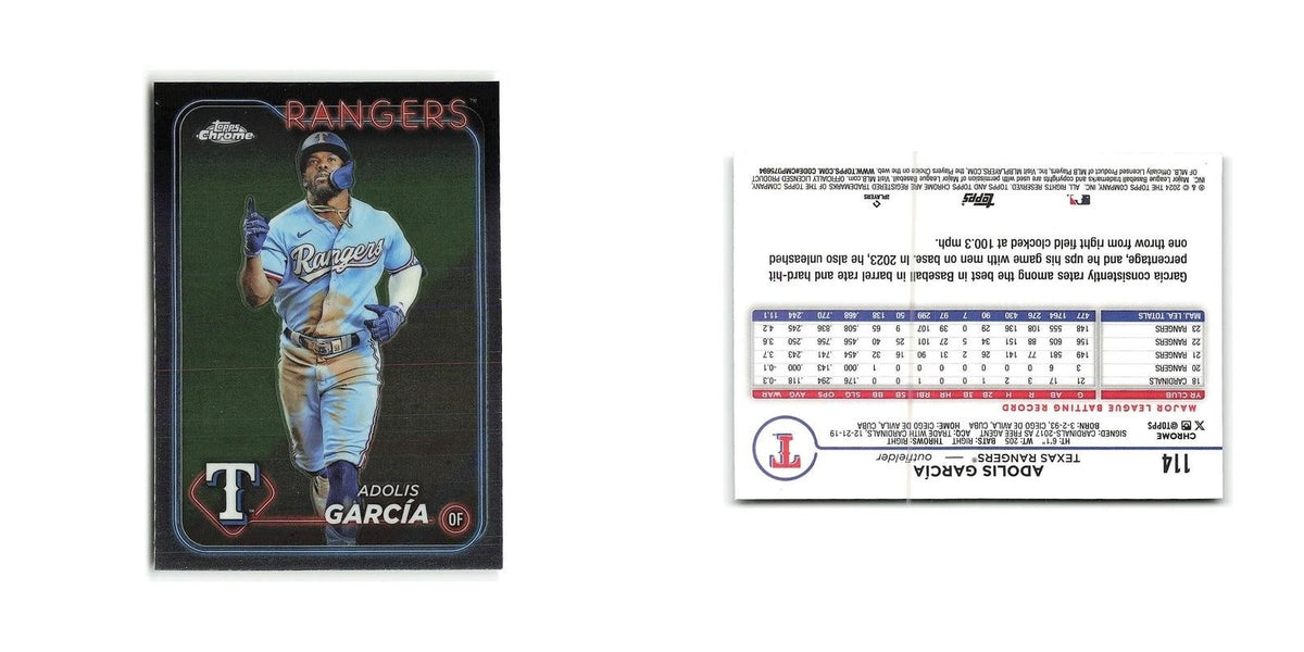 Adolis García 2024 Topps Chrome #114 Texas Rangers Baseball Card NM