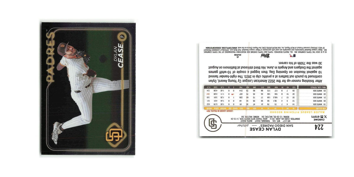 Dylan Cease 2024 Topps Chrome #224 San Diego Padres Baseball Card NM