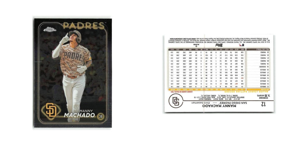Manny Machado 2024 Topps Chrome #12 San Diego Padres Baseball Card NM