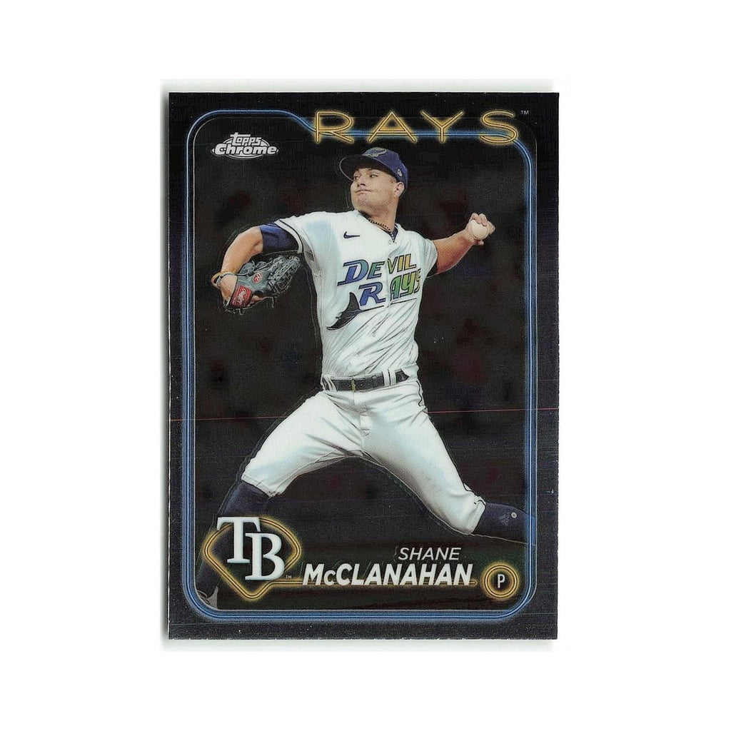 Shane McClanahan 2024 Topps Chrome #135 Tampa Bay Rays Baseball Card NM