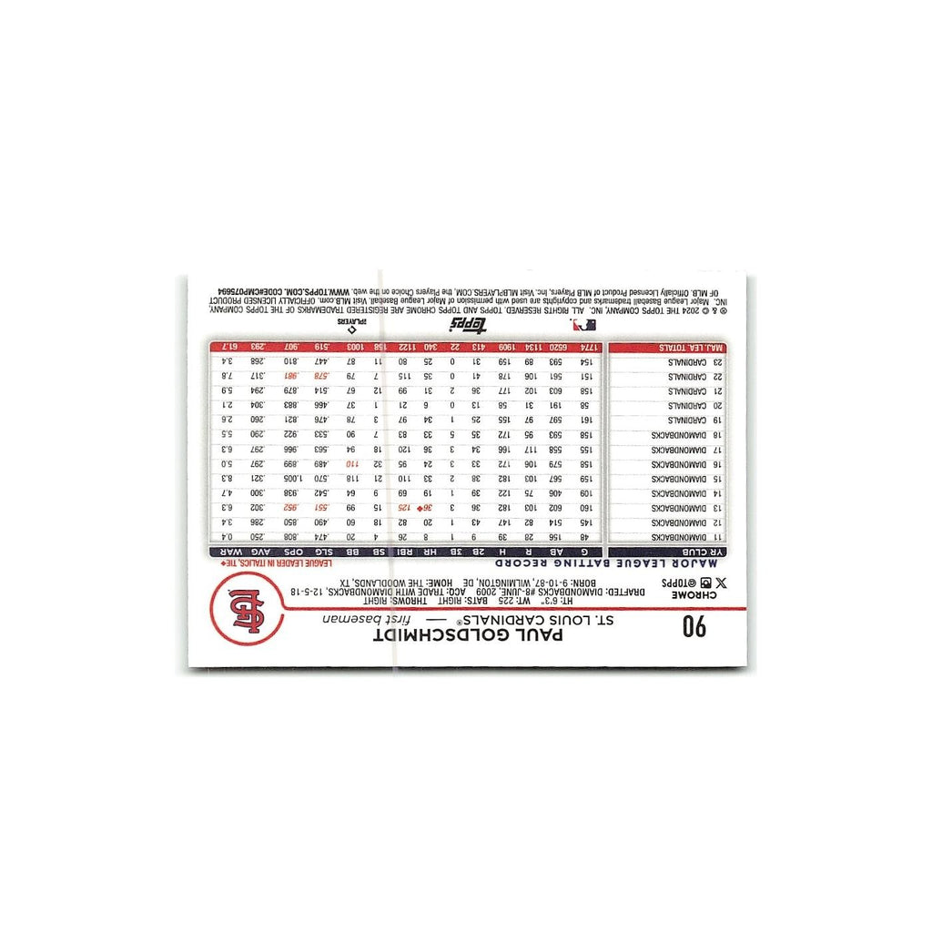 Paul Goldschmidt 2024 Topps Chrome #90 St. Louis Cardinals Baseball Card NM