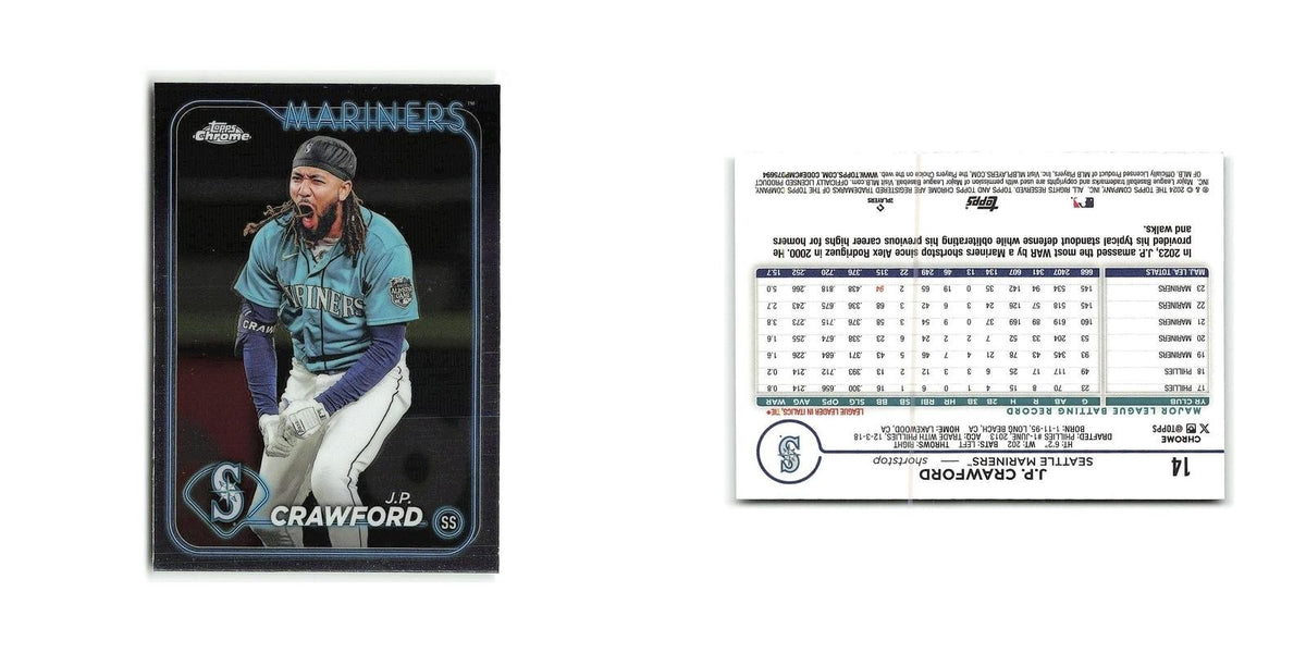 J.P. Crawford 2024 Topps Chrome #14 Seattle Mariners Baseball Card NM