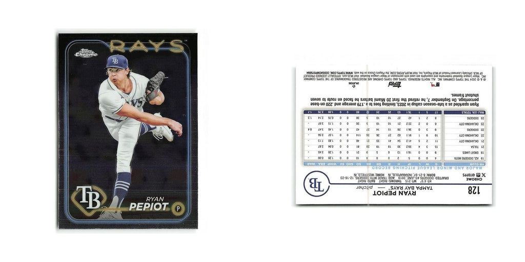 Ryan Pepiot 2024 Topps Chrome #128 Tampa Bay Rays Baseball Card NM