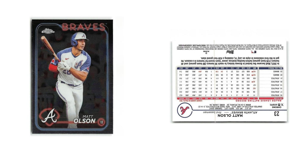 Matt Olson 2024 Topps Chrome #23 Atlanta Braves Baseball Card NM