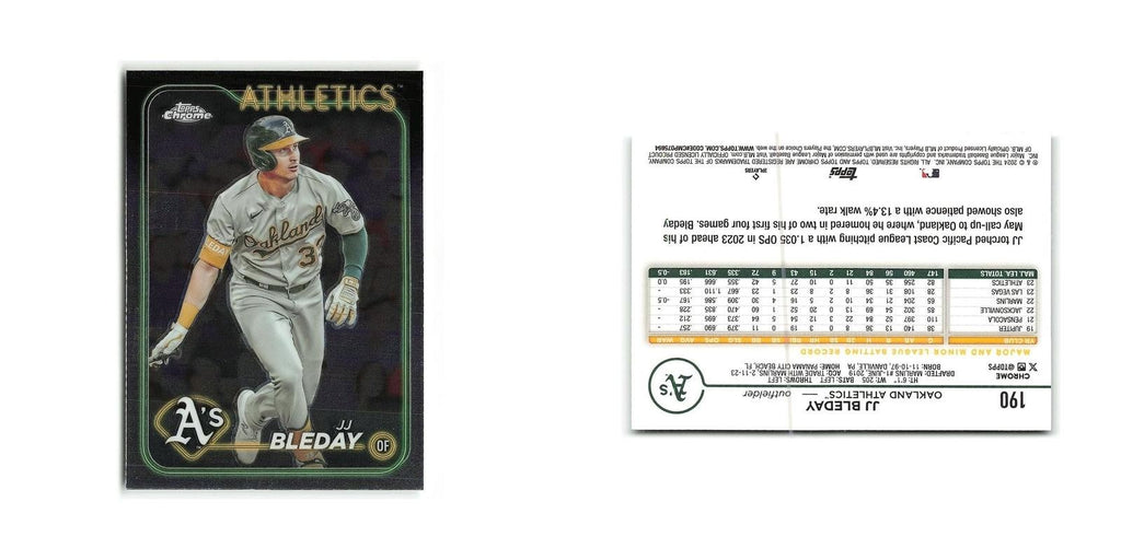 JJ Bleday 2024 Topps Chrome #190 Oakland Athletics Baseball Card NM