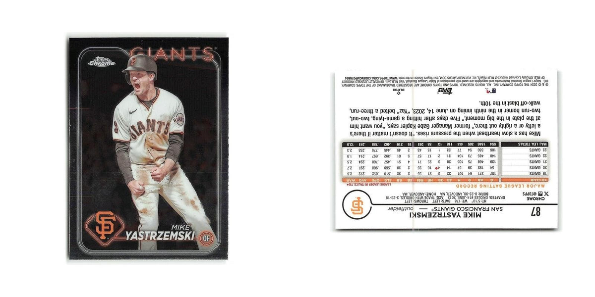 Mike Yastrzemski 2024 Topps Chrome #87 San Francisco Giants Baseball Card NM