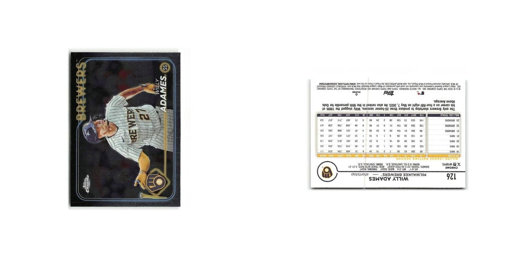 Willy Adames 2024 Topps Chrome #126 Milwaukee Brewers Baseball Card NM
