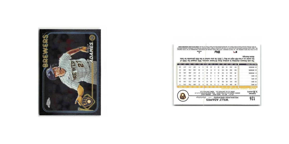 Willy Adames 2024 Topps Chrome #126 Milwaukee Brewers Baseball Card NM
