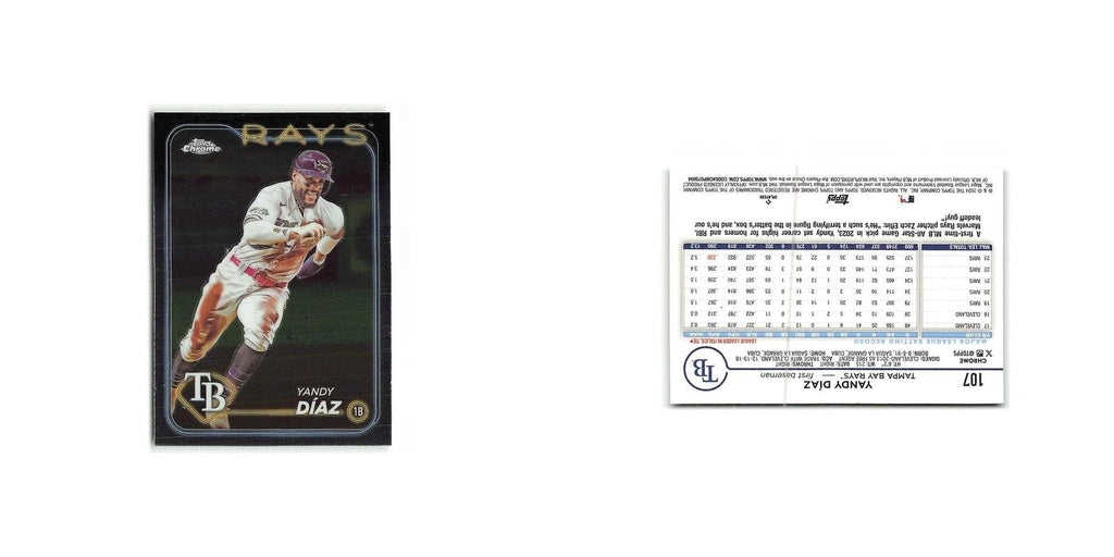 Yandy Díaz 2024 Topps Chrome #107 Tampa Bay Rays Baseball Card NM