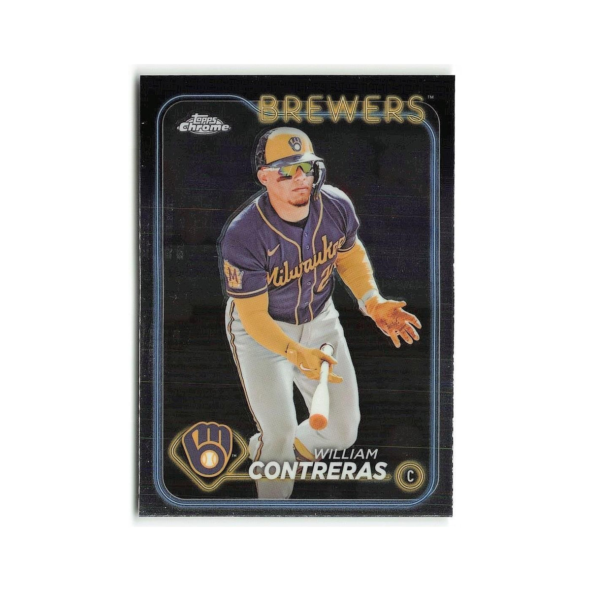 William Contreras 2024 Topps Chrome #24 Milwaukee Brewers Baseball Card NM