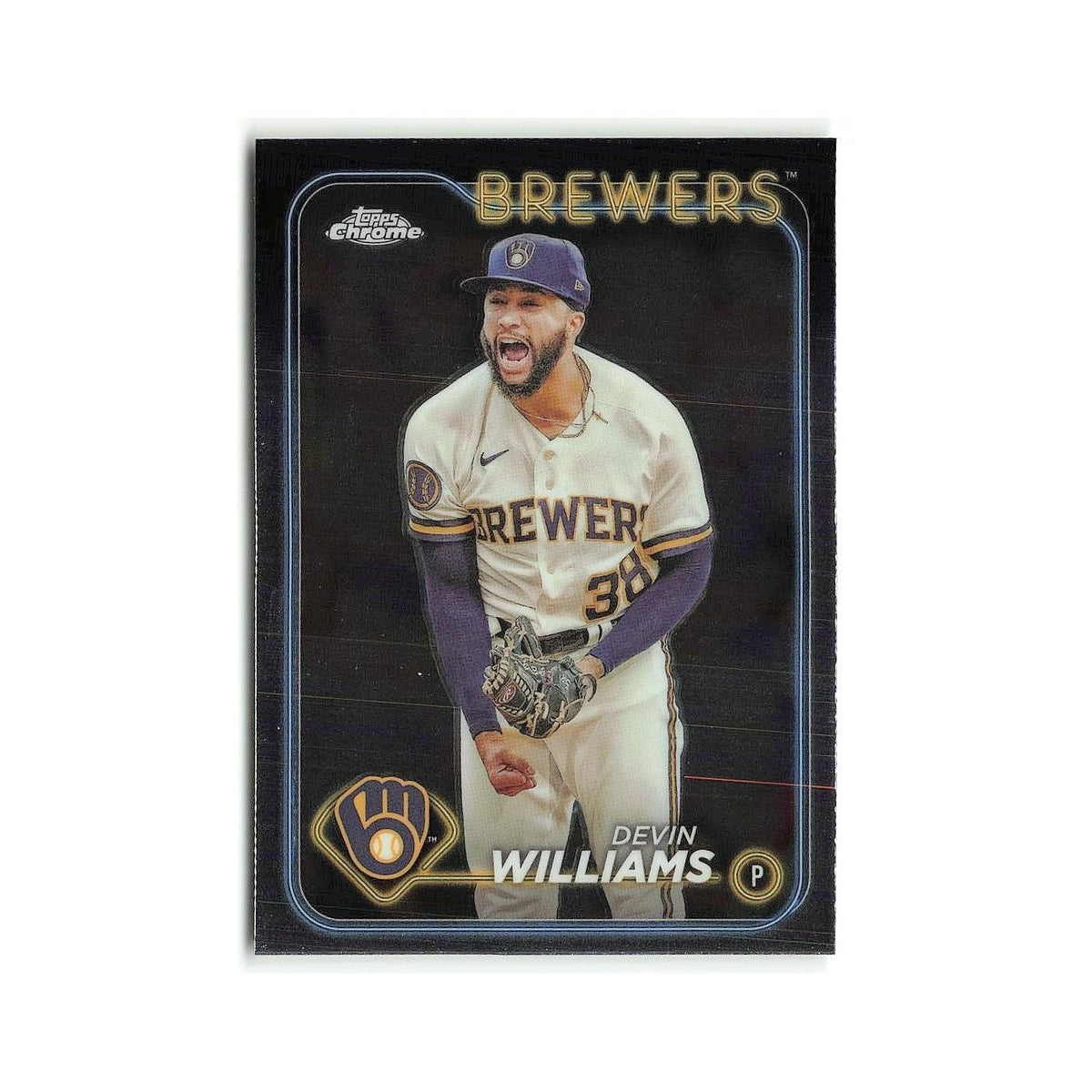 Devin Williams 2024 Topps Chrome #103 Milwaukee Brewers Baseball Card NM